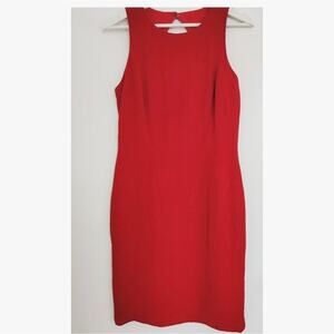 MAGGY LONDON SILK RED Open Back Dress - 6